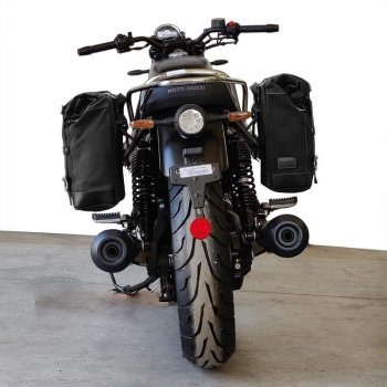 Bolsa lateral en serraje + Guzzi V7.850 Marco derecho