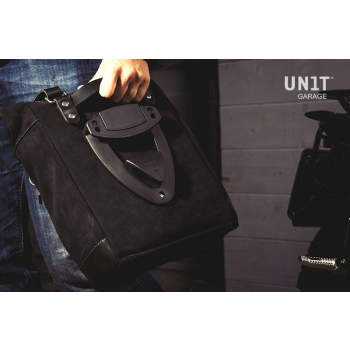 Bolsa lateral en piel dividida + marco Guzzi V7 DX