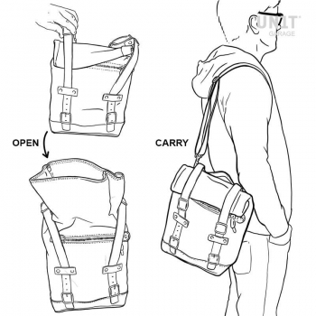 Bolsa lateral en piel dividida + Guzzi V9 Bobber SX