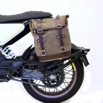 Bolsa lateral en piel dividida + marco husqvarna 401