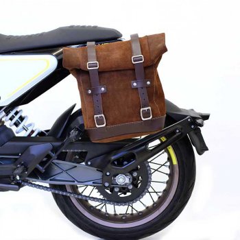 Bolsa lateral en piel dividida + marco husqvarna 401