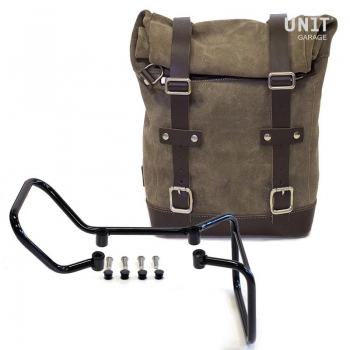 Bolsa lateral en piel dividida + marco husqvarna 701