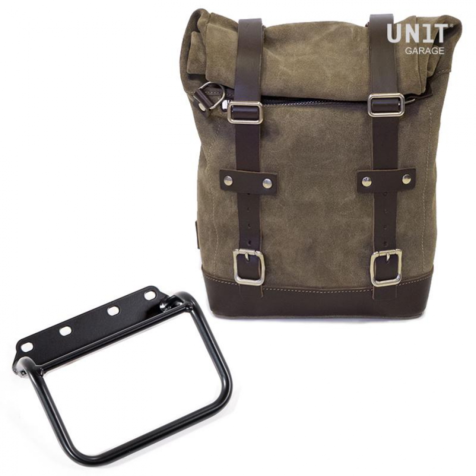 Bolsa lateral en piel dividida + marco R80 G / S