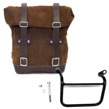 Bolsa lateral en piel dividida +marco izquierdo Triumph Scrambler 1200 XC_XE SX