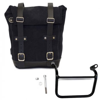 Bolsa lateral en piel dividida +marco izquierdo Triumph Scrambler 1200 XC_XE SX