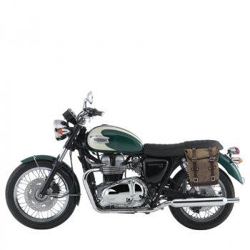 Bolsa lateral en piel dividida + armazón Triumph Bonneville T100 SX (2001-2016)
