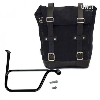 Bolso lateral dividido de cuero + Triumph Speed Twin DX marco