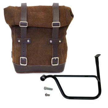 Bolsa lateral en piel dividida +marco izquierdo Triumph Speed Twin SX
