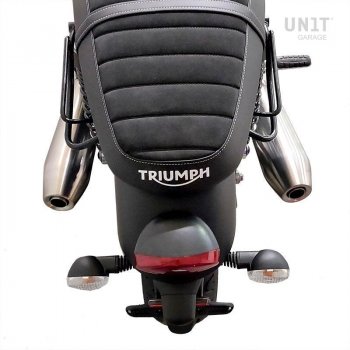 Bolso lateral dividido en cuero + armazón Triumph Street Twin 900 SX (2016 hasta ahora)