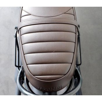 Bolsa lateral en piel dividida + marco Triumph T100-T120 DX (2017<)