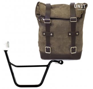 Bolsa lateral en piel dividida + Triumph T100 Bonneville DX
