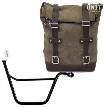 Bolsa lateral en piel dividida + Triumph T100 Bonneville DX