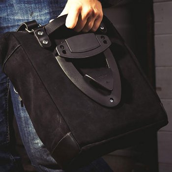 Bolsa lateral en piel dividida + Triumph T100 Bonneville DX (2001-2016)