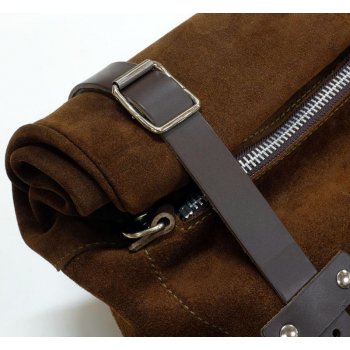 Bolsa lateral en piel dividida + marco Yamaha DX