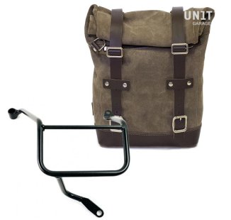 Bolsa lateral en piel dividida + marco Yamaha DX