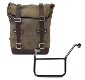 Bolsa lateral en piel dividida + marco Yamaha SX