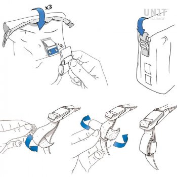 Bolsa lateral de lona + marco de la serie NineT