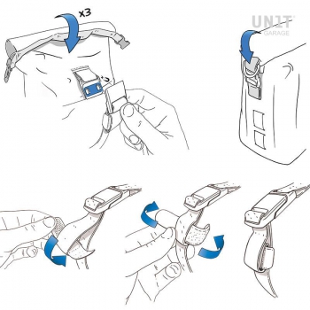 Bolsa lateral de lona + marco de la serie NineT