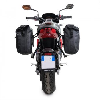 Alforja lateral Khali TPU + subchasis izquierdo Triumph Trident 660