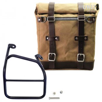 Bolso lateral de lona + Ducati Scrambler 1100 macro derecho