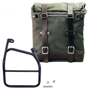 Bolso lateral de lona + Ducati Scrambler 1100 macro derecho