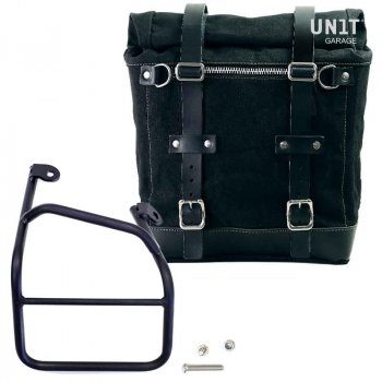 Bolso lateral de lona + Ducati Scrambler 1100 macro derecho