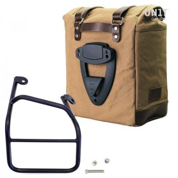 Bolso lateral de lona + Ducati Scrambler 1100 macro derecho