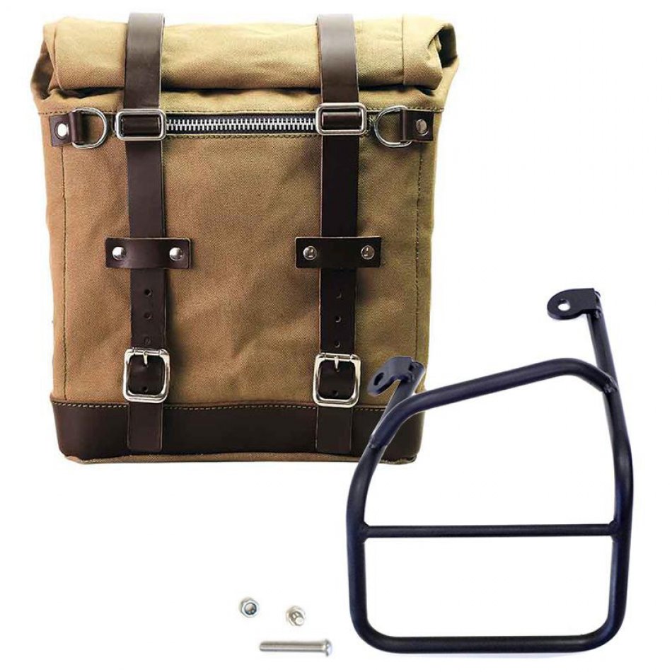 Bolso lateral de lona + marco izquierda Ducati Scrambler 1100