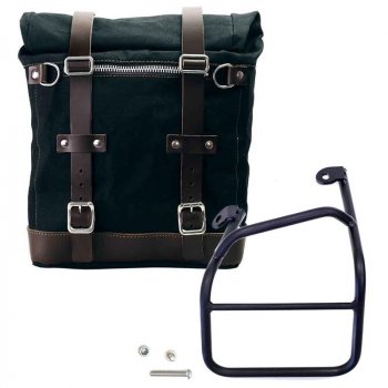 Bolso lateral de lona + marco izquierda Ducati Scrambler 1100