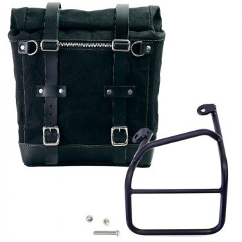 Bolso lateral de lona + marco izquierda Ducati Scrambler 1100