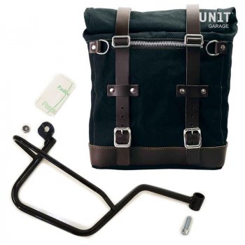 Bolsa lateral de lona + marco Guzzi V7 DX