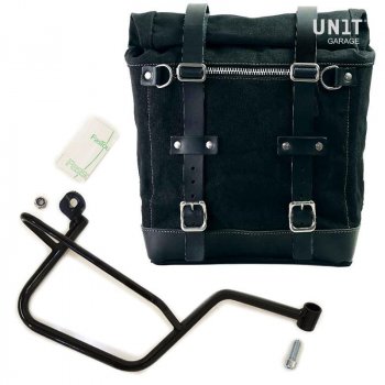 Bolsa lateral de lona + marco Guzzi V7 DX