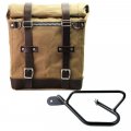 Alforja lateral Scram en Canvas 22L-30L + subchasis Bobber Guzzi V9 izquierdo