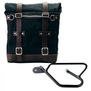 Bolsa lateral de lona + marco Guzzi V9 Bobber SX