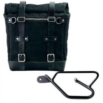 Bolsa lateral de lona + marco Guzzi V9 Bobber SX
