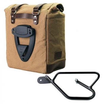 Bolsa lateral de lona + marco Guzzi V9 Bobber SX