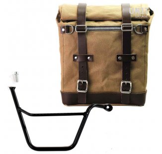 Bolsa lateral de lona + marco Triumph T100 Bonneville DX (2001-2016)