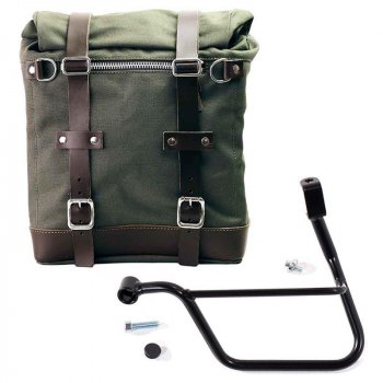 Bolsa lateral de lona + marco Triumph T100 SX (2017 hasta ahora)