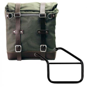 Maleta lateral Canvas + subchasis izquierdo Triumph Trident 660