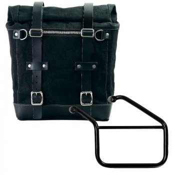 Maleta lateral Canvas + subchasis izquierdo Triumph Trident 660