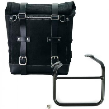 Bolso lateral en piel dividida + Ducati Scrambler 1100 SX cuadro para doble escape derecho