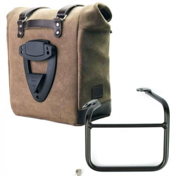 Bolso lateral en piel dividida + Ducati Scrambler 1100 SX cuadro para doble escape derecho