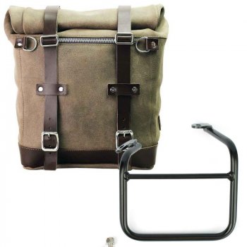 Bolso lateral en piel dividida + Ducati Scrambler 1100 SX cuadro para doble escape derecho