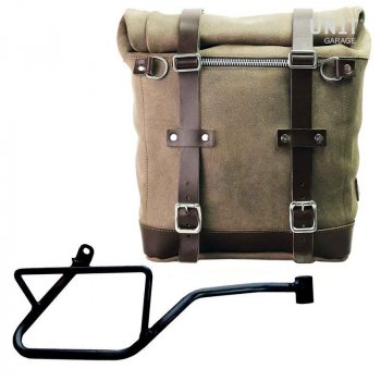 Bolsa lateral en serraje + Guzzi V7_850 Marco derecho