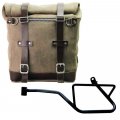 Bolsa lateral Scram en serraje 22L-30L + Bastidor izquierdo Moto Guzzi V7 EURO5