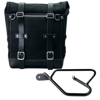 Bolsa lateral en piel dividida + Guzzi V9 Bobber SX