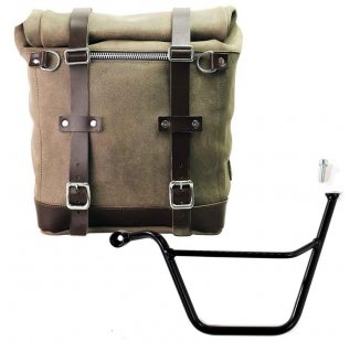 Bolsa lateral en piel dividida + armazón Triumph Bonneville T100 SX (2001-2016)