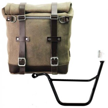 Bolsa lateral en piel dividida + armazón Triumph Bonneville T100 SX (2001-2016)