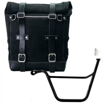Bolsa lateral en piel dividida + armazón Triumph Scrambler 900 (2006-2017)