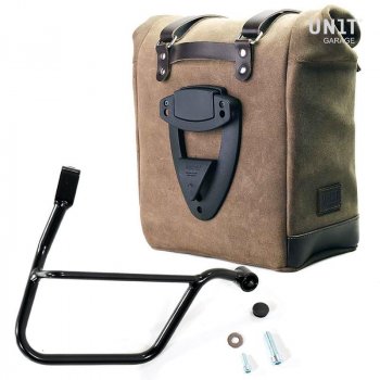 Alforja lateral Scram Waxed Suede 22L-30L + Subchasis derecho Triumph Street serie 900 (2017 en adelante)